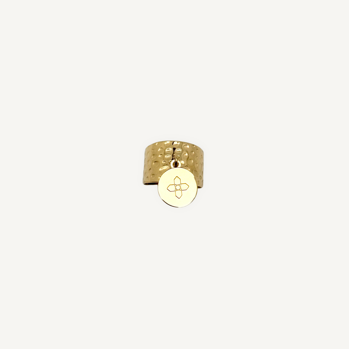 Bague Breloque Cercle Fleur