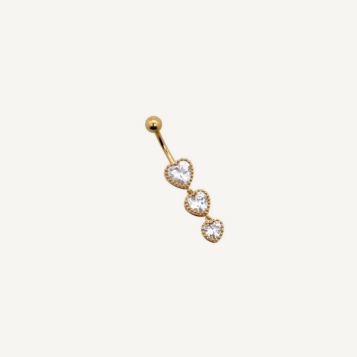 Piercing nombril 3 Coeurs