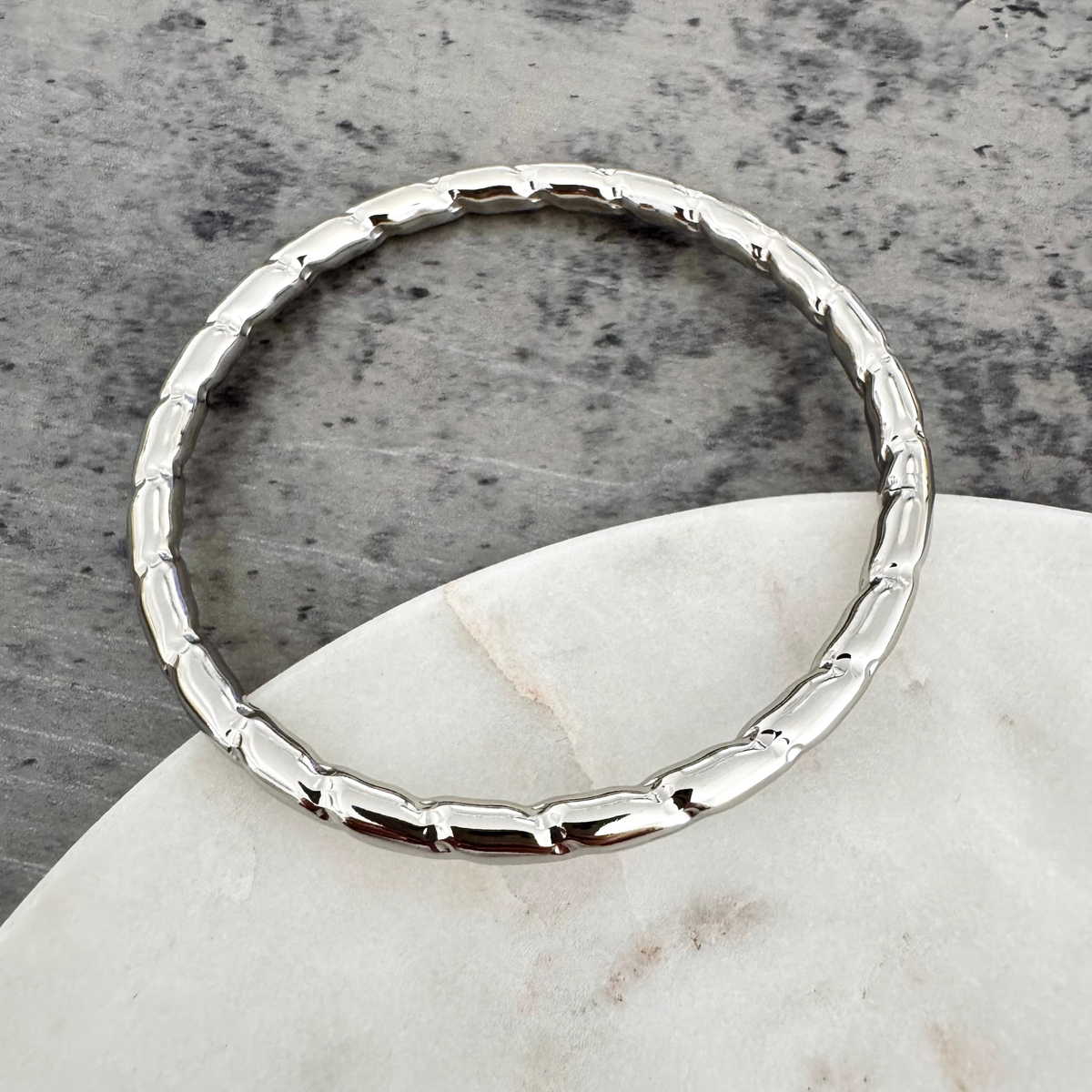 Bracelet jonc Arienne argenté