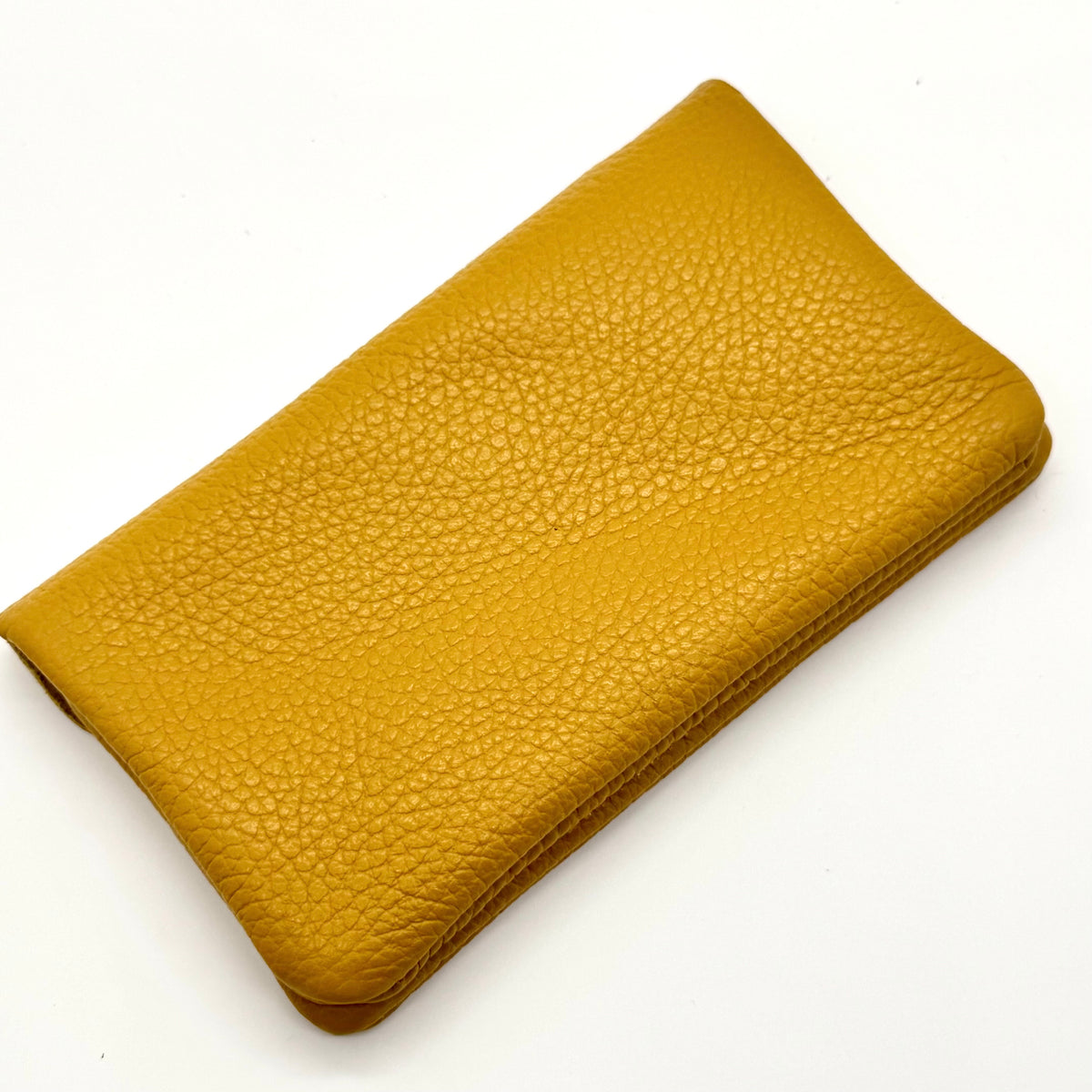 Porte-monnaie en cuir véritable vert olive