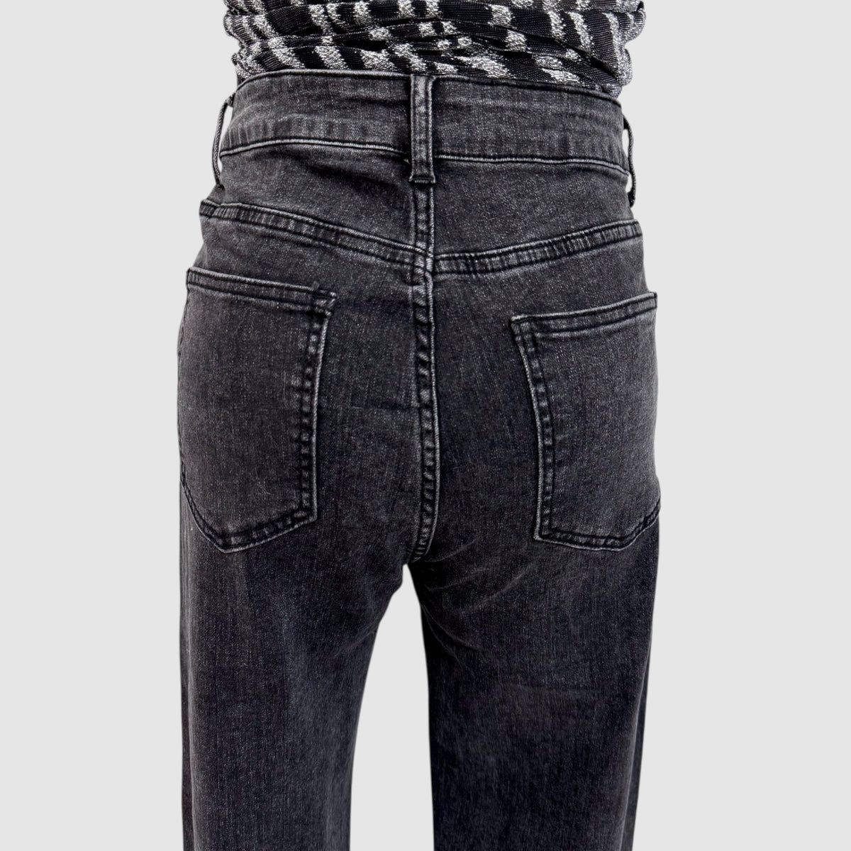 Jean gris strass