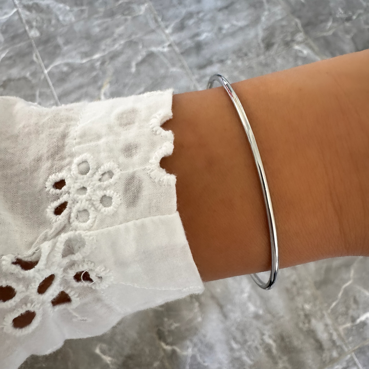 Bracelet jonc Classic argenté