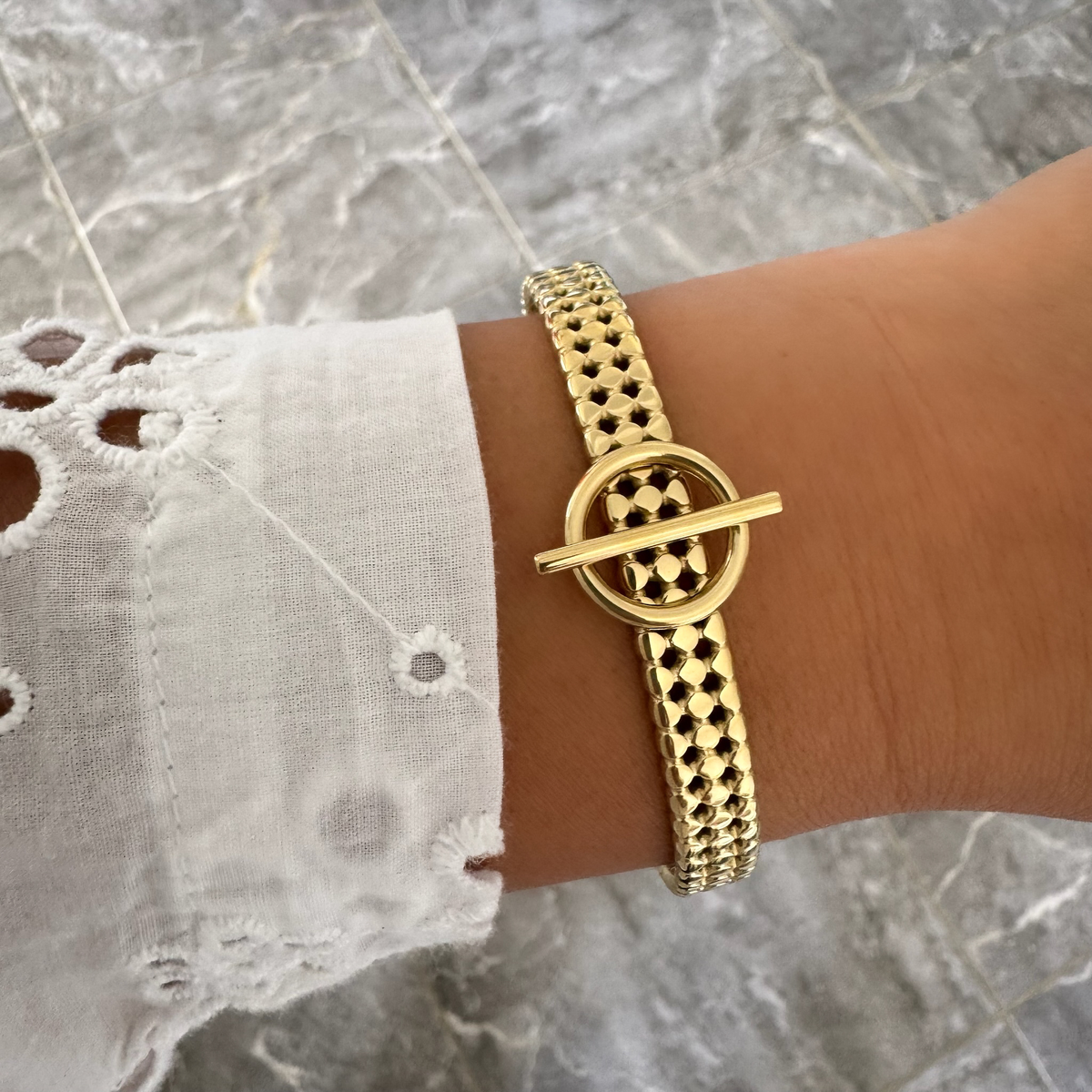 Bracelet jonc Camila doré