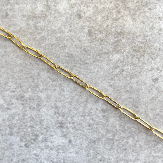 Bracelet maillons ovales striés Charms