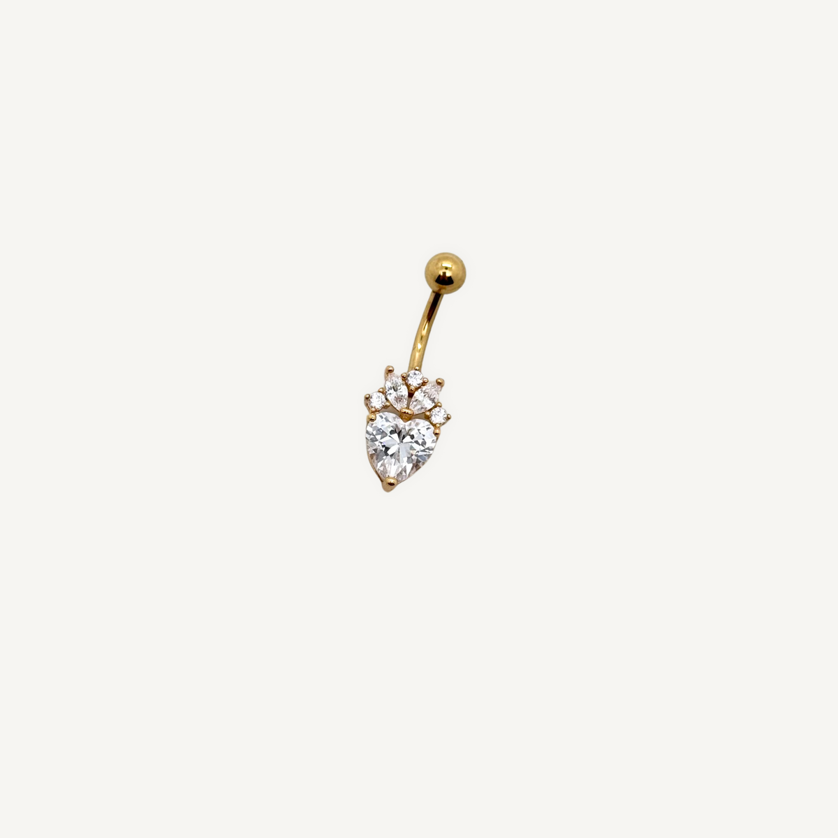 Piercing nombril Coeur Couronne