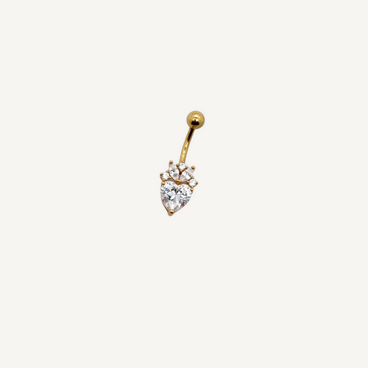 Piercing nombril Coeur Couronne