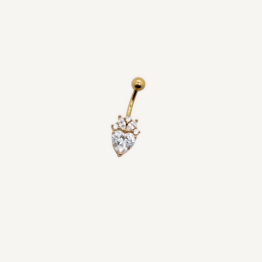 Piercing nombril Coeur Couronne