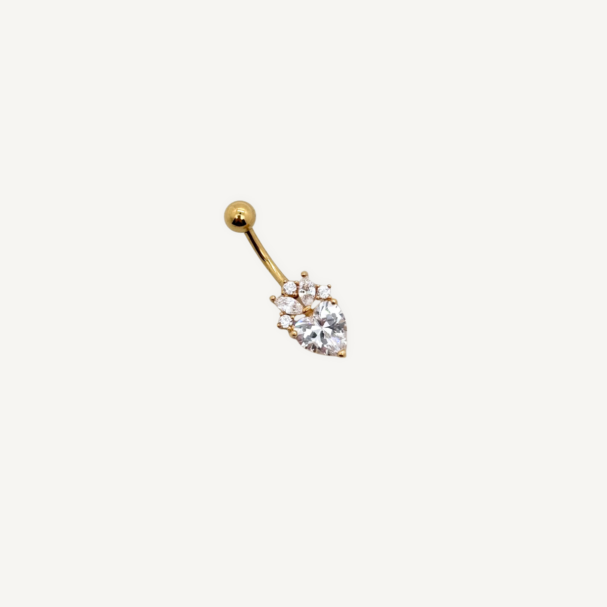 Piercing nombril Coeur Couronne