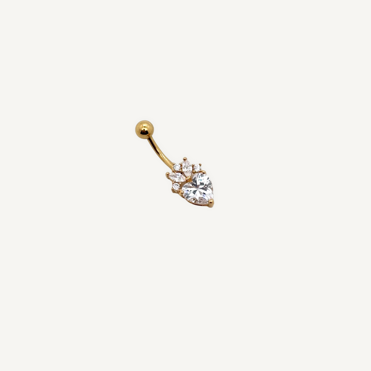 Piercing nombril Coeur Couronne