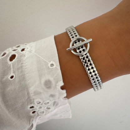 Bracelet jonc Camila argenté