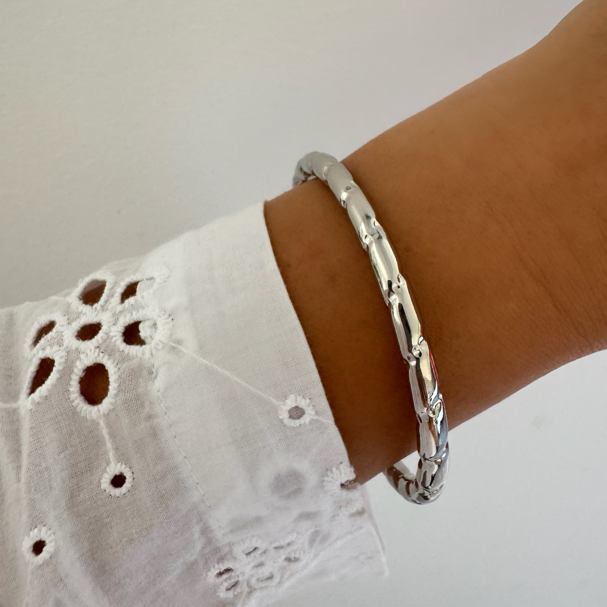 Bracelet jonc Arienne argenté