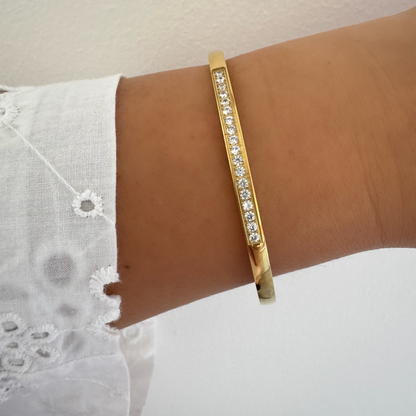 Bracelet jonc Leonora doré