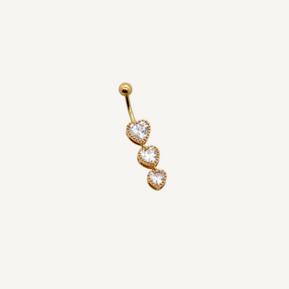 Piercing nombril 3 Coeurs