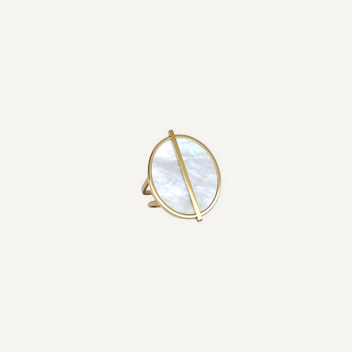 Bague Ovale Barre