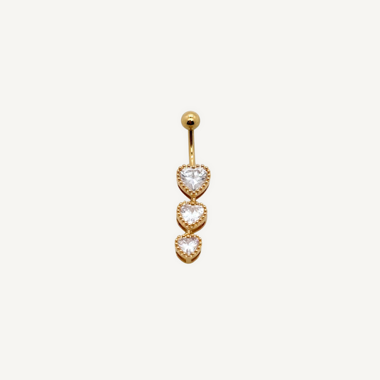 Piercing nombril 3 Coeurs