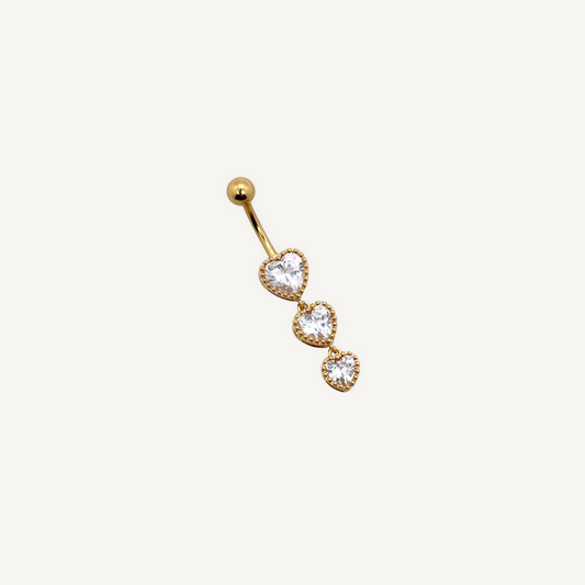 Piercing nombril 3 Coeurs