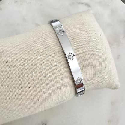 Bracelet jonc Livia argenté