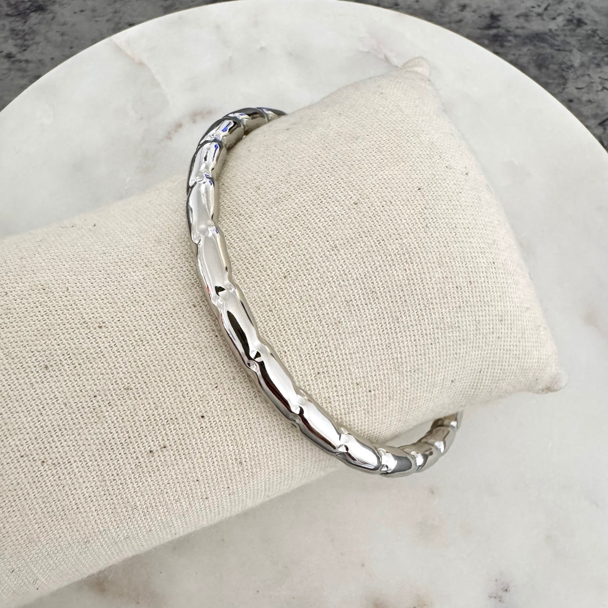 Bracelet jonc Arienne argenté