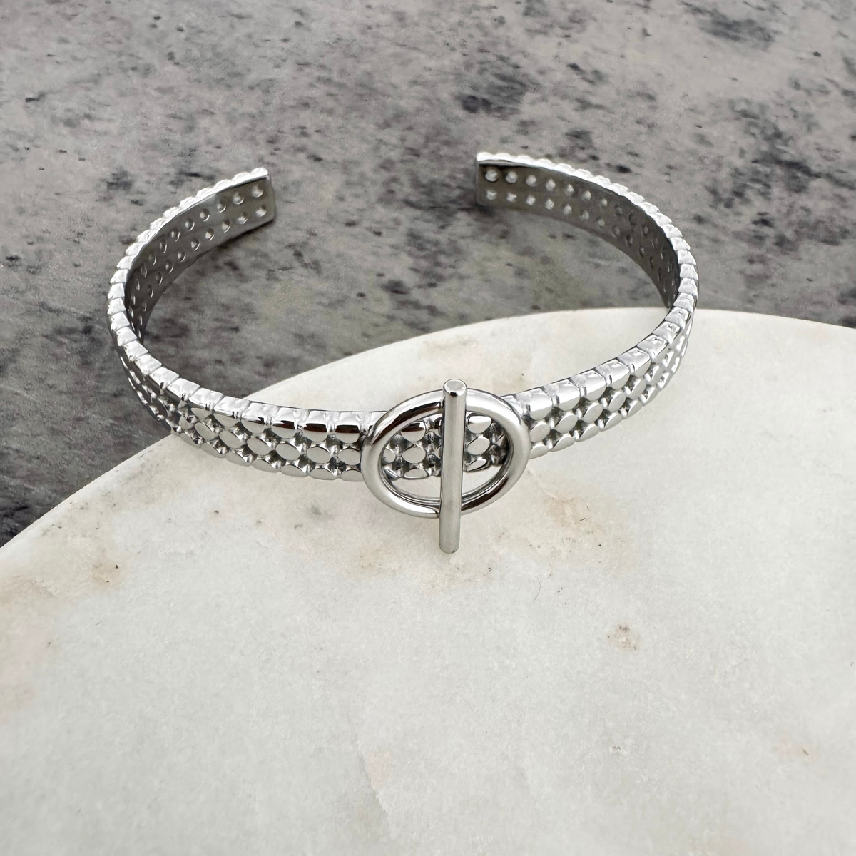 Bracelet jonc Camila argenté