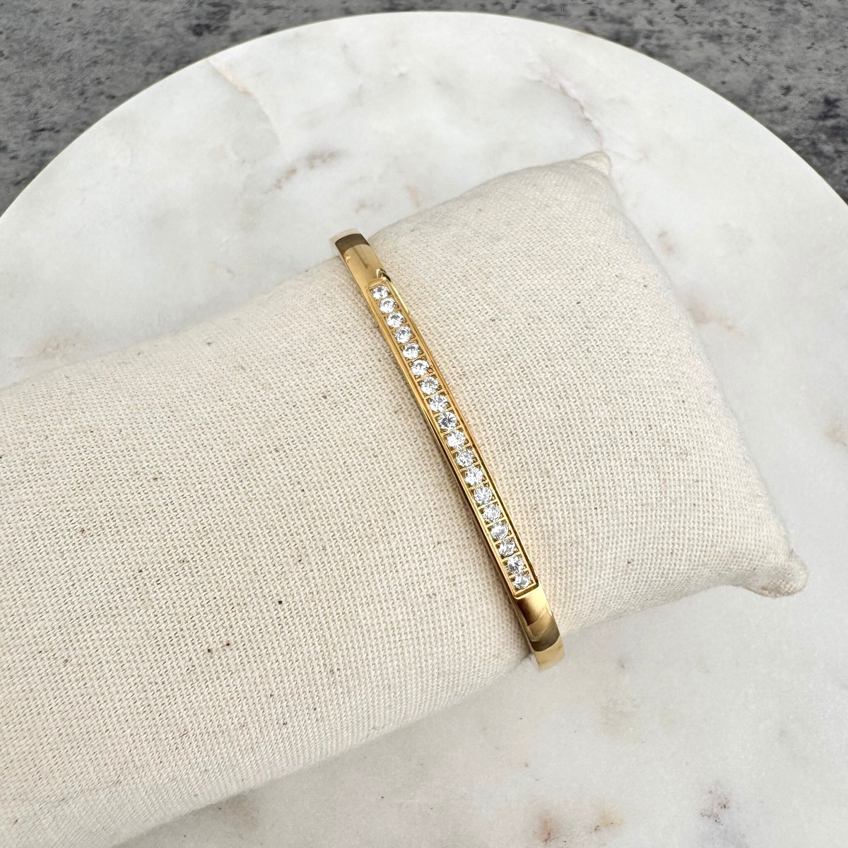 Bracelet jonc Leonora doré