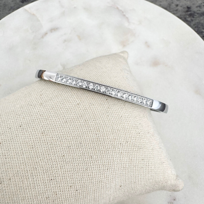 Bracelet jonc Leonora argenté