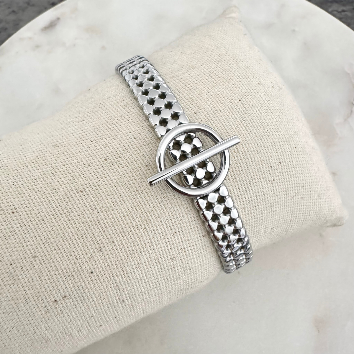 Bracelet jonc Camila argenté