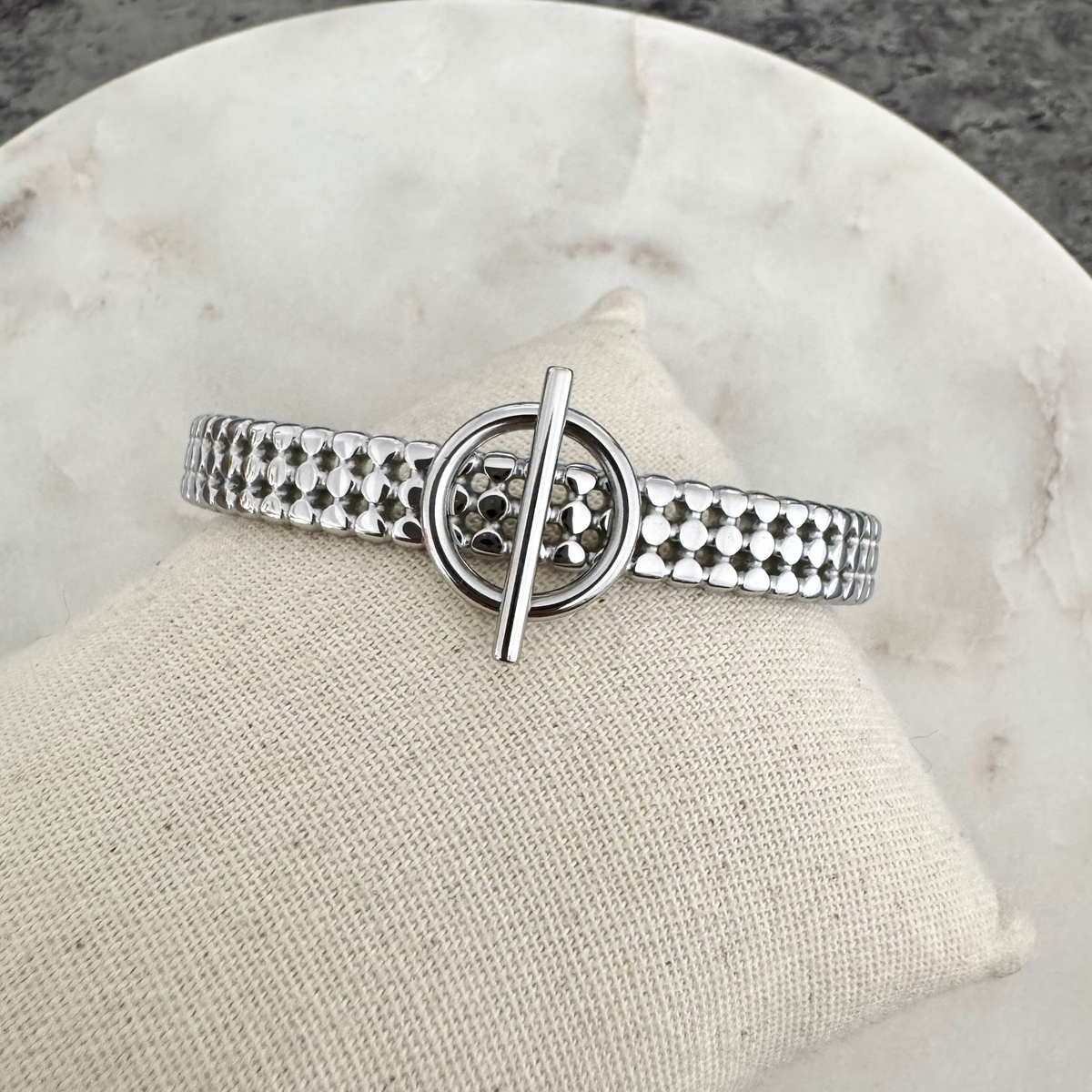 Bracelet jonc Camila argenté