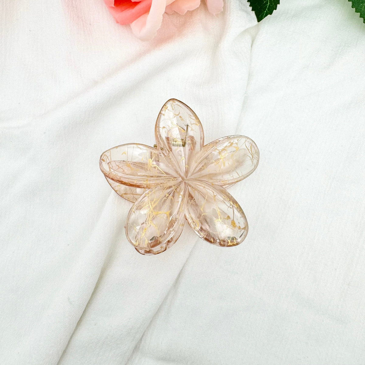 Pince à cheveux Fleur marbré