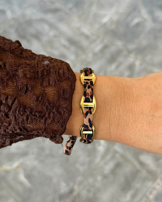 Bracelet Jonc Tess Léopard