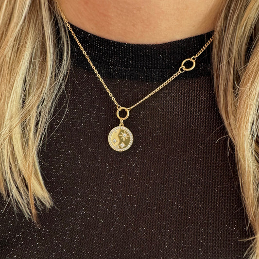 Collier Médaillon étoiles