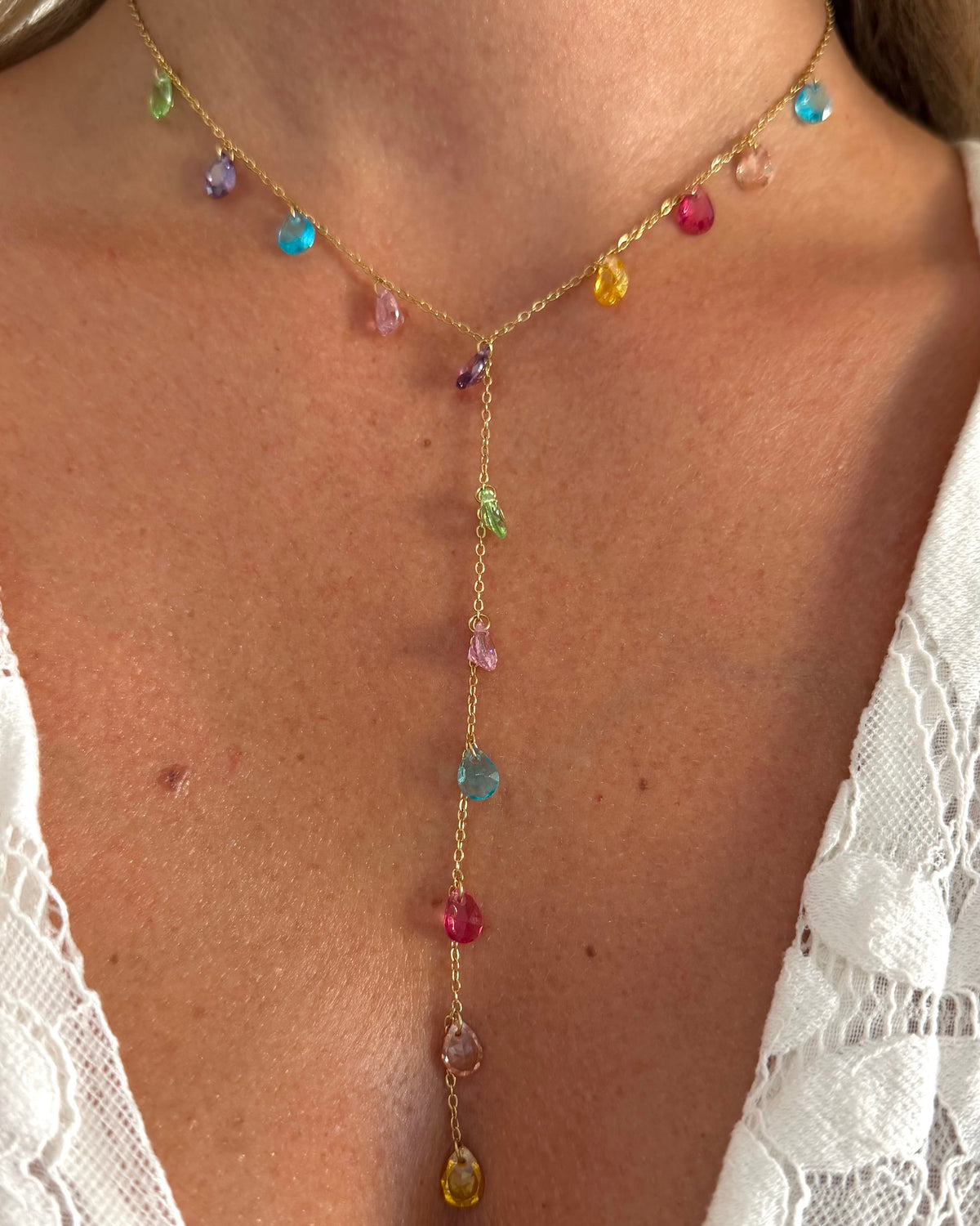 Collier Cascade Multicolore