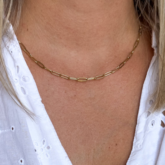 Collier Maillons Ovales Plats