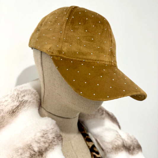 Casquette Velours Strass