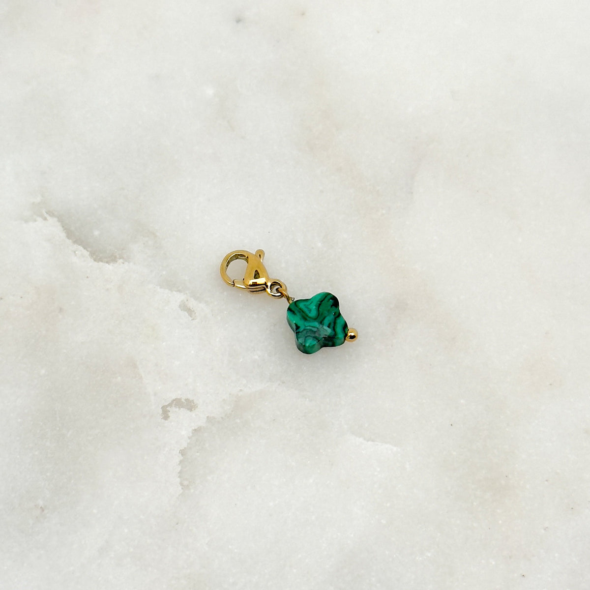 Charm Trèfle Vert Malachite