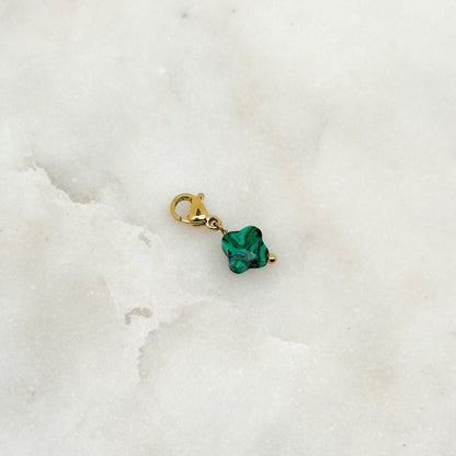 Charm Trèfle Vert Malachite