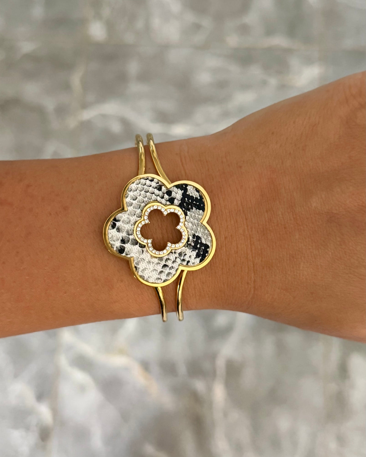 Bracelet Jonc Pamela Blanc