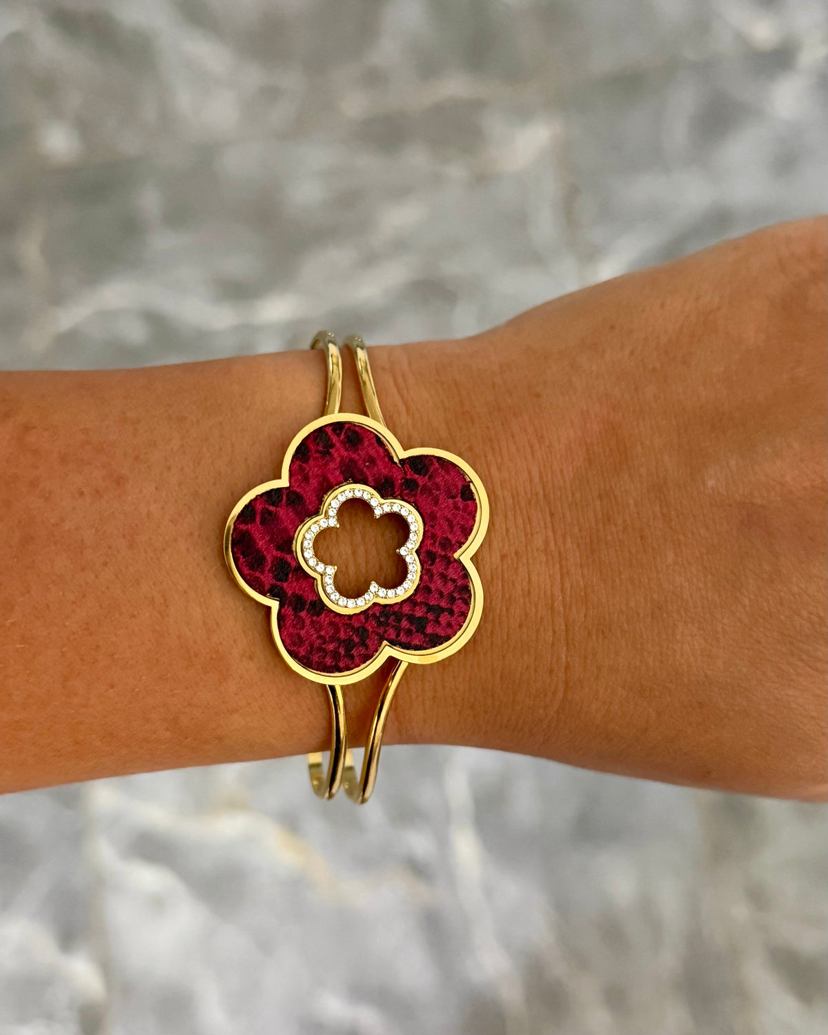 Bracelet Jonc Pamela Rouge