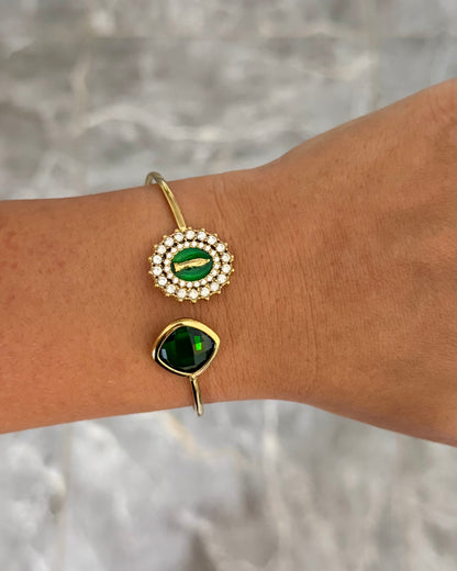 Bracelet Jonc Madone Vert