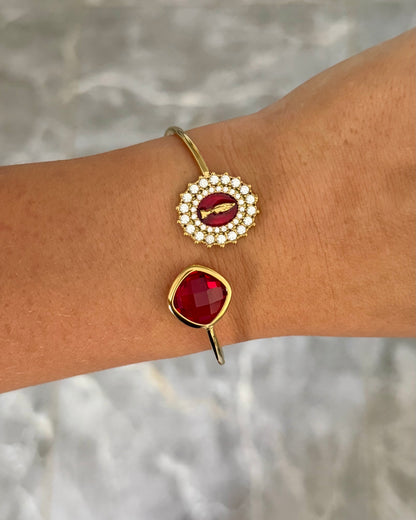 Bracelet Jonc Madone Rouge