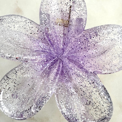 Pince à cheveux Fleur Paillettes transparentes