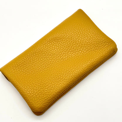 Porte-monnaie en cuir véritable vert olive