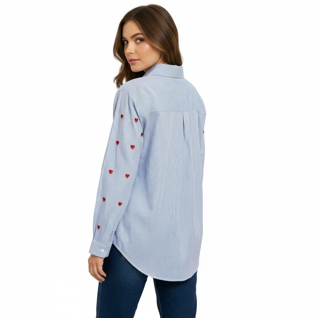 Chemise Coeur rouge