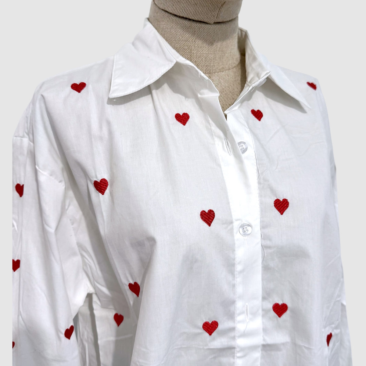 Chemise Coeur rouge