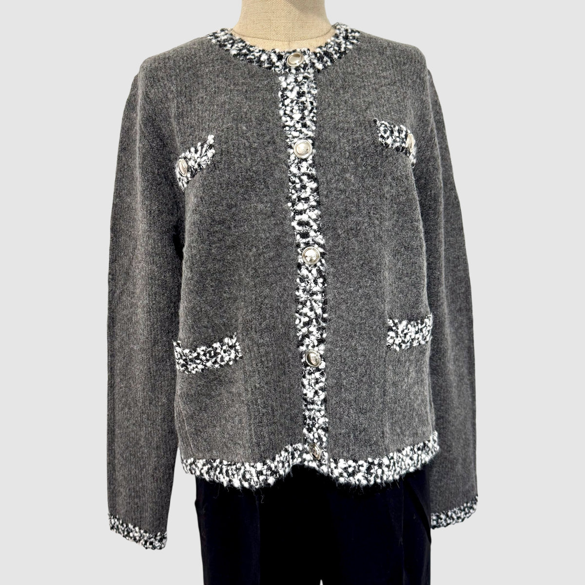Gilet maille effet tweed