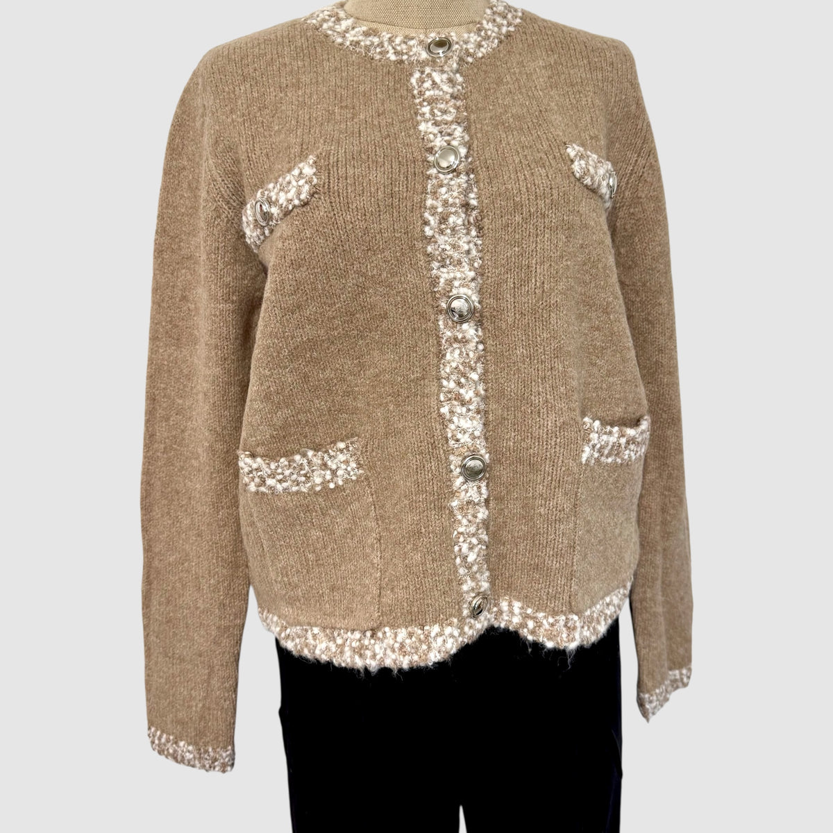 Gilet maille effet tweed