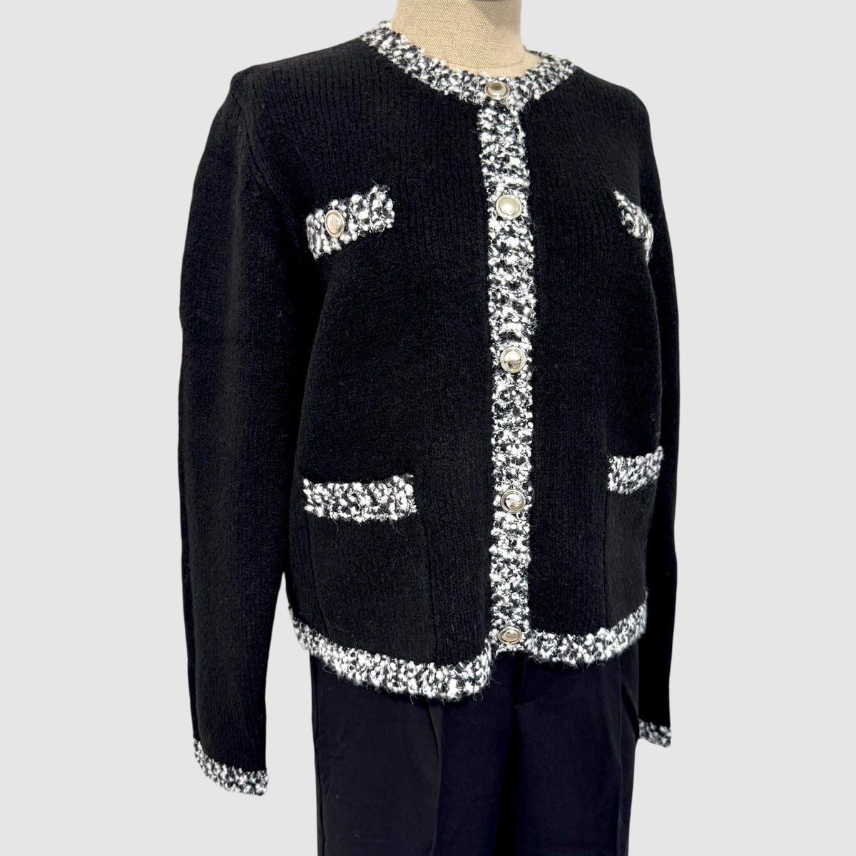 Gilet maille effet tweed