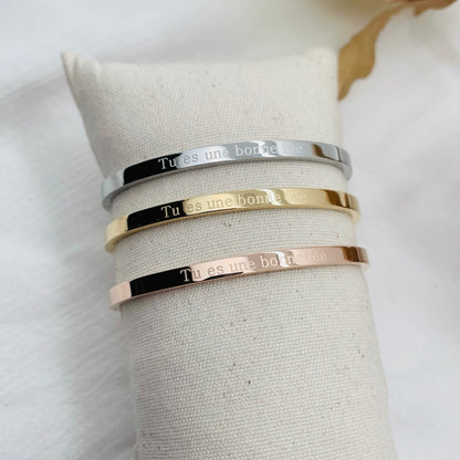 Bracelet message "TU ES UNE BONNE FÉE"